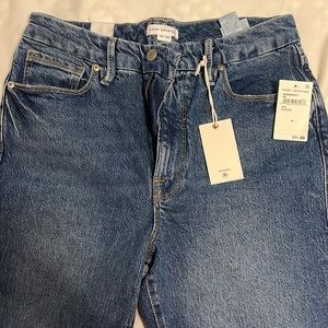 Good American Jeans Women’s Size 10/30 Blue Good Classic Raw Hem High Rise